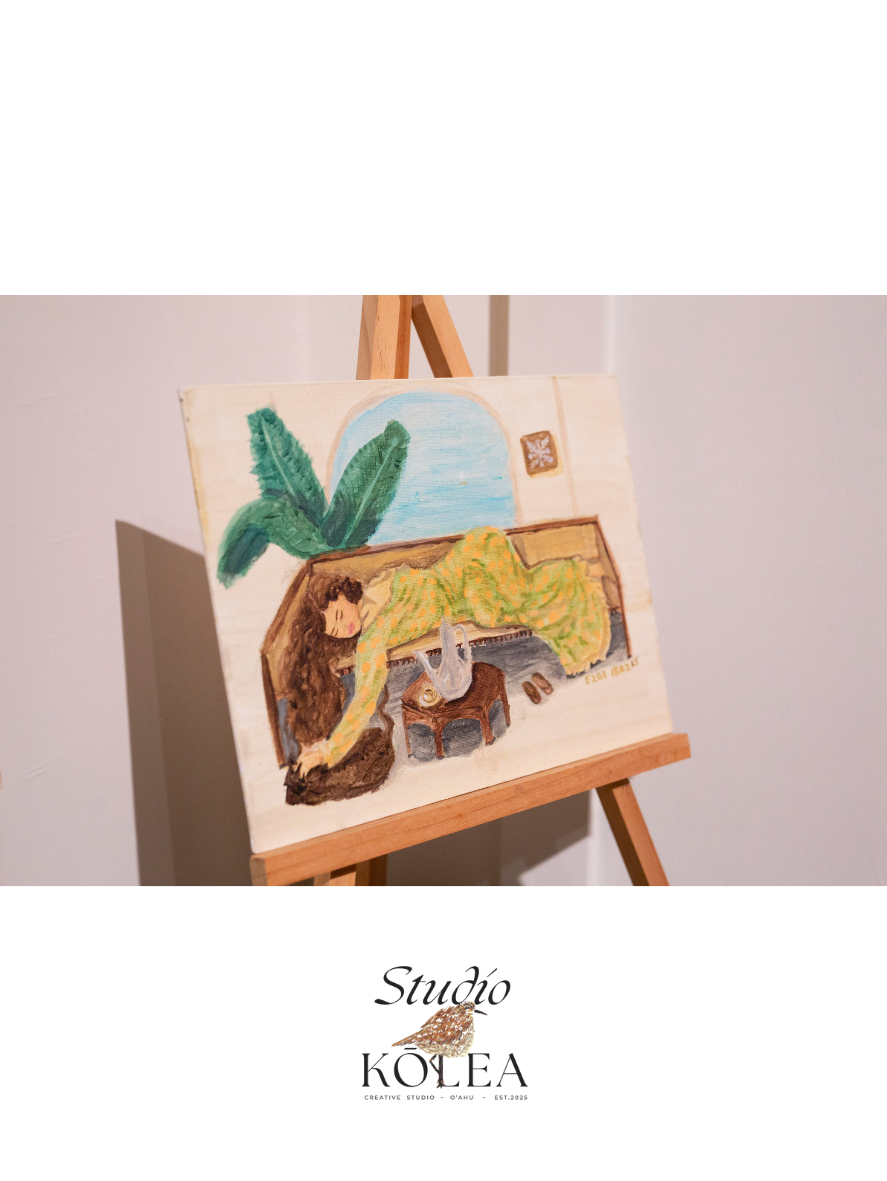 Afternoon Chai (Original Painting) Framed