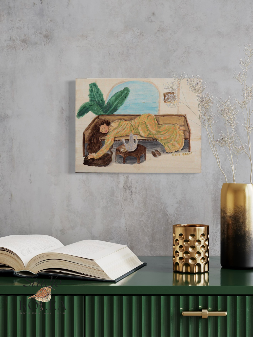 Afternoon Chai (Original Painting) Framed