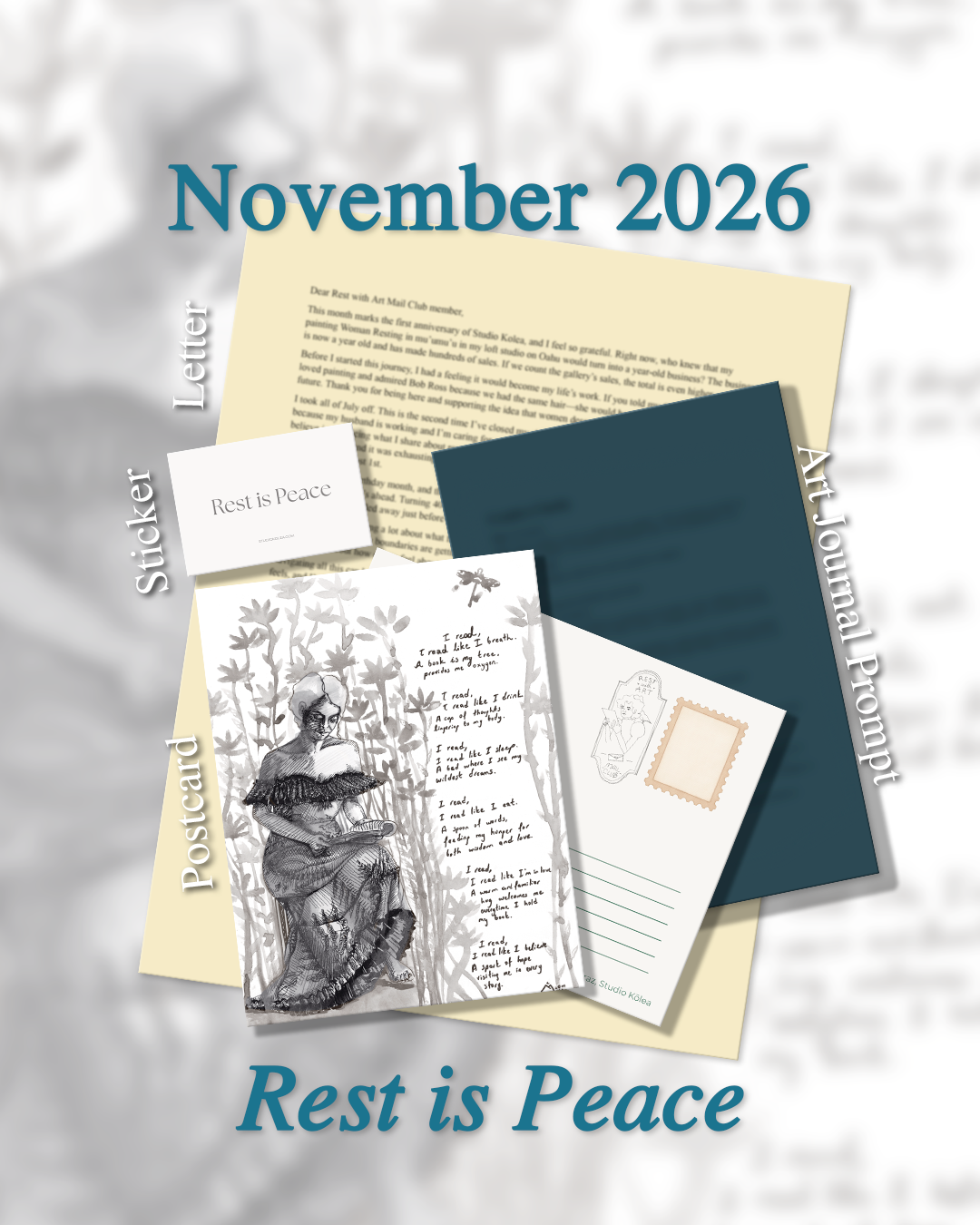 Rest with Art Mail Club Monthly Subscription from Hawaii