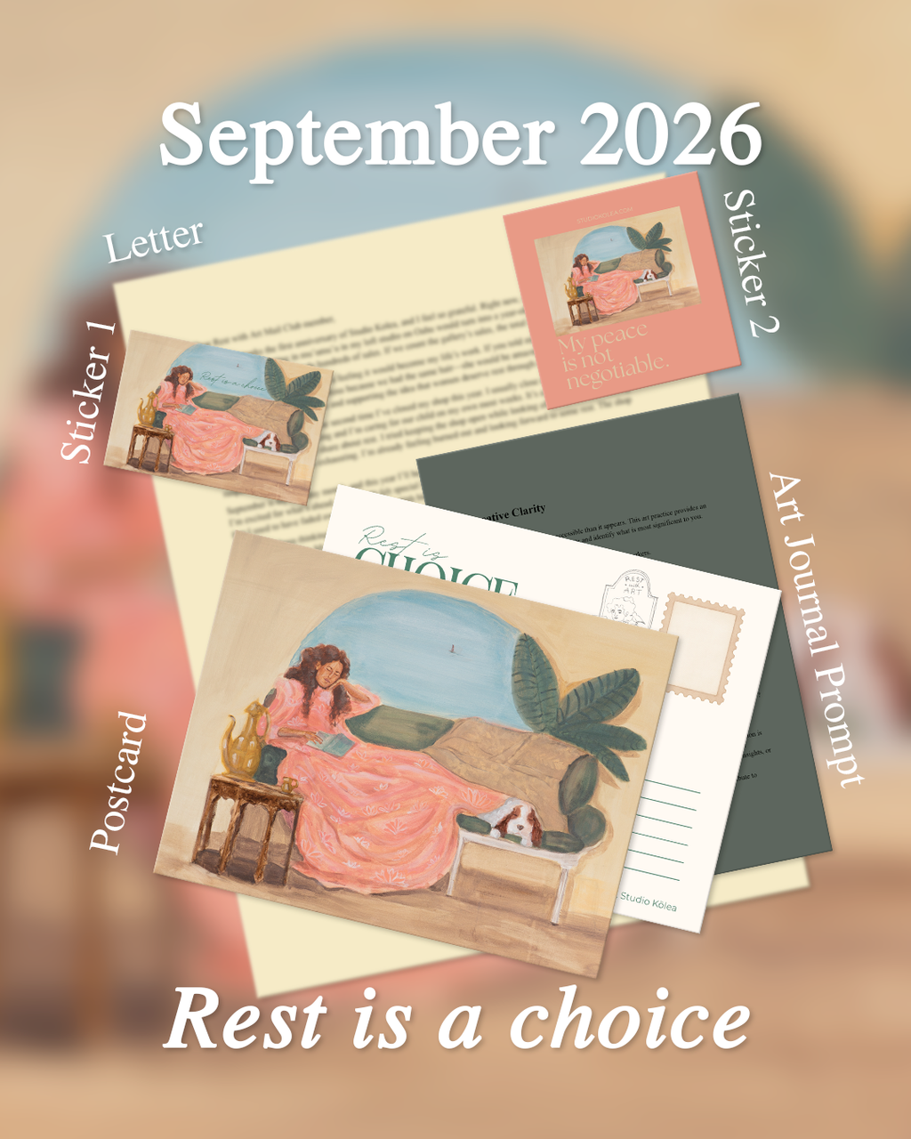 Rest with Art Mail Club Monthly Subscription from Hawaii