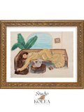 Afternoon Chai (Original Painting) Framed
