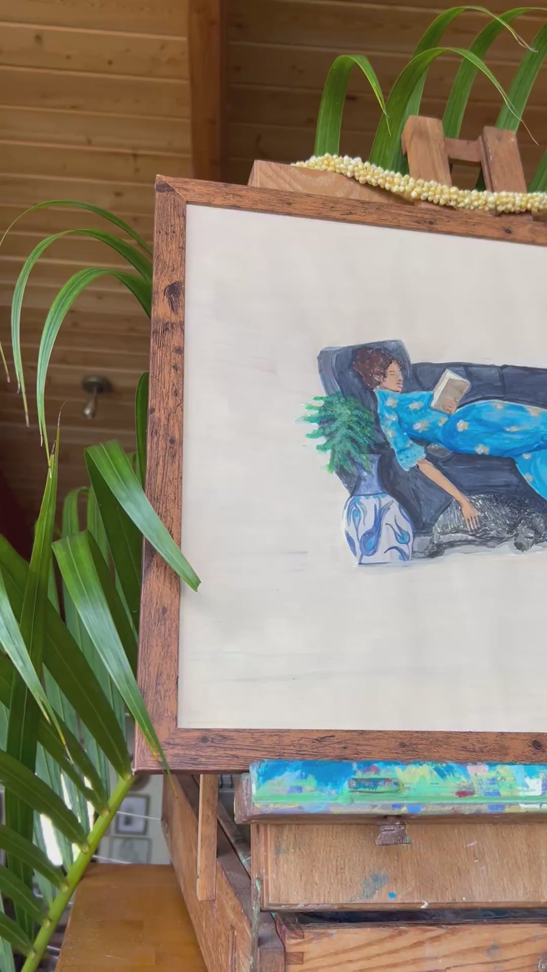 Feeling Blessed (Original Painting, Framed)