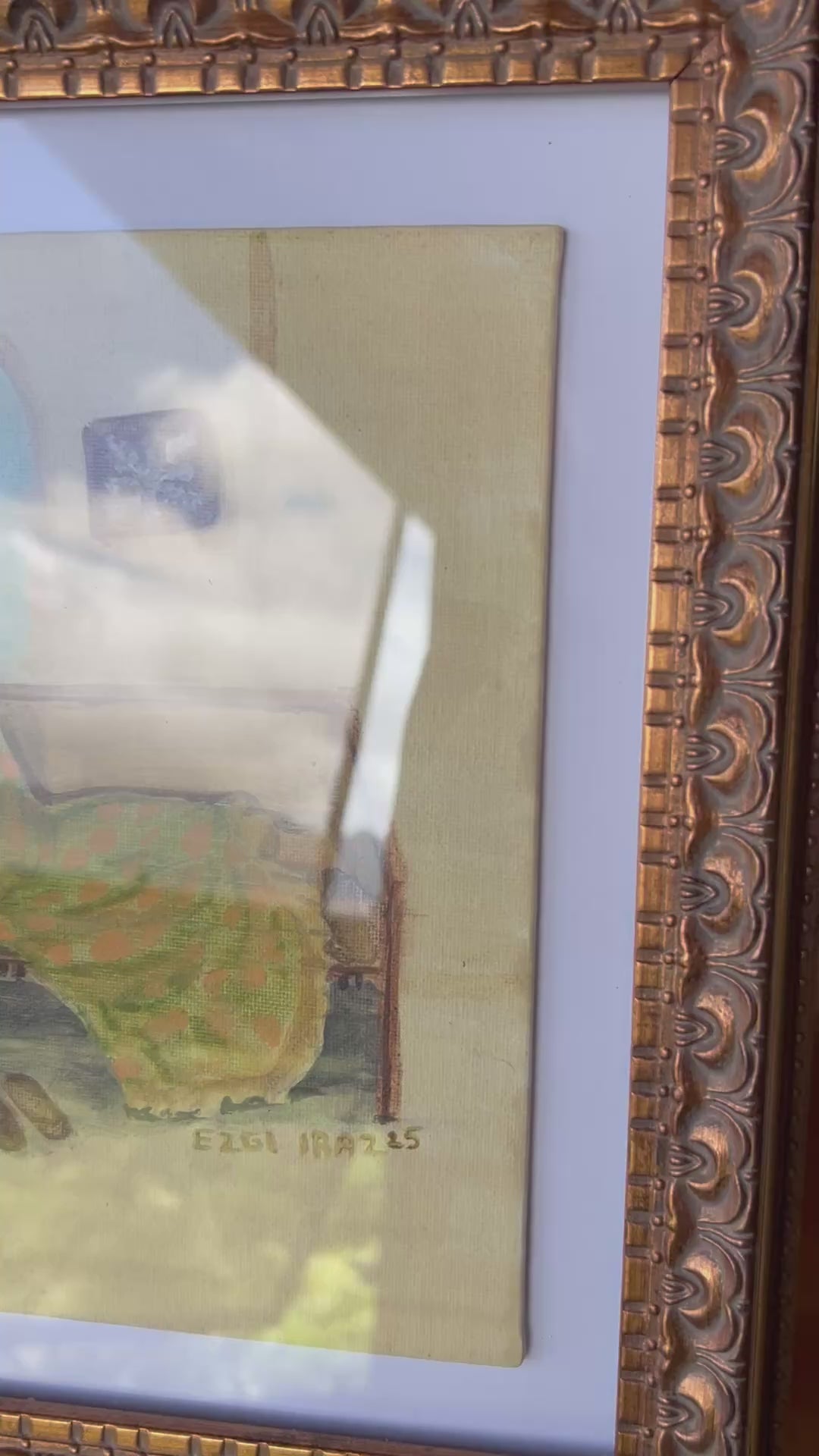 Afternoon Chai (Original Painting) Framed
